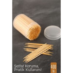 400’lü Kapaklı Kürdanlık – Doğal Ahşap Kürdan | Hijyenik Sunum ve Pratik Kullanım