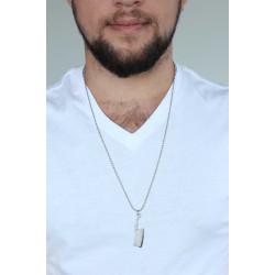 Gümüş Renk Krom Kaplama Kararmaz Balta Tasarım Metal Erkek Kolye