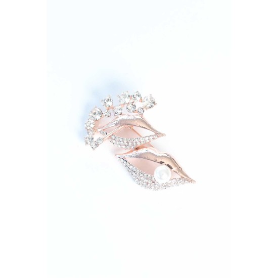 Zirkon Taşlı Metal Broş Zirkon Taşlı Metal Broş