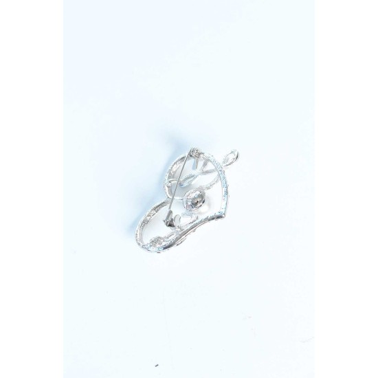Zirkon Taşlı Metal Broş Zirkon Taşlı Metal Broş