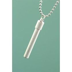 Kapsül Model Metal Gümüş Renk Kadın Kolye