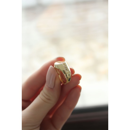 Punta Zirkon Taşlı Gold Kaplama Kadın Yüzük Punta Zirkon Taşlı Gold Kaplama Kadın Yüzük