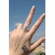 Yılan Figürlü Metal Ayarlamalı Antik Yüzük Yılan Figürlü Metal Ayarlamalı Antik Yüzük