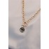 Yeni Sezon Siyah Renk Smile Model Retro Gold Metal Kolye