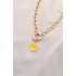 Yeni Sezon Sarı Renk Smile Model Retro Gold Metal Kolye