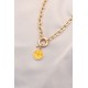 Yeni Sezon Sarı Renk Smile Model Retro Gold Metal Kolye Yeni Sezon Sarı Renk Smile Model Retro Gold Metal Kolye