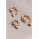 Yılan Tasarımlı Halka Model Gold Metal Küpe Seti Yılan Tasarımlı Halka Model Gold Metal Küpe Seti