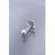 Gümüş Renk Pİ Sembol 316L Cerrahi Çelik Piercing Gümüş Renk Pİ Sembol 316L Cerrahi Çelik Piercing