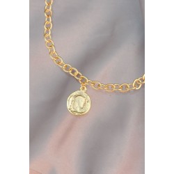 Gold Metal Zincirli Kadın Kolye