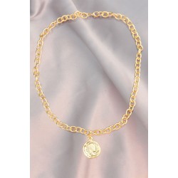 Gold Metal Zincirli Kadın Kolye