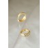Gold Renk Metal Zirkon Taşlı Minimal Halka Küpe