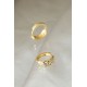 Gold Renk Metal Zirkon Taşlı Minimal Halka Küpe Gold Renk Metal Zirkon Taşlı Minimal Halka Küpe