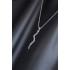 Silver Renk Metal Zirkon Taşlı Şimşek Kolye