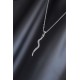 Silver Renk Metal Zirkon Taşlı Şimşek Kolye Silver Renk Metal Zirkon Taşlı Şimşek Kolye