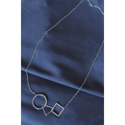 Silver Renk Squid Game Unisex Kolye