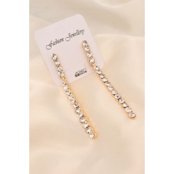 Gold Renk Metal Su Yolu Model Çift Küpe