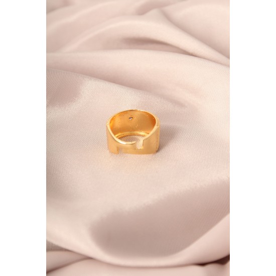 Gold Renk Metal Zirkon Taşlı Kalp Model Ayarlanabilir Kadın Yüzük Gold Renk Metal Zirkon Taşlı Kalp Model Ayarlanabilir Kadın Yüzük