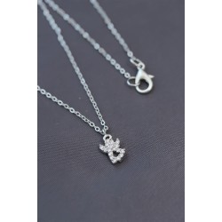 Minimal Melek Silver Renk Zirkon Taşlı Kadın Kolye