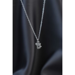 Minimal Melek Silver Renk Zirkon Taşlı Kadın Kolye