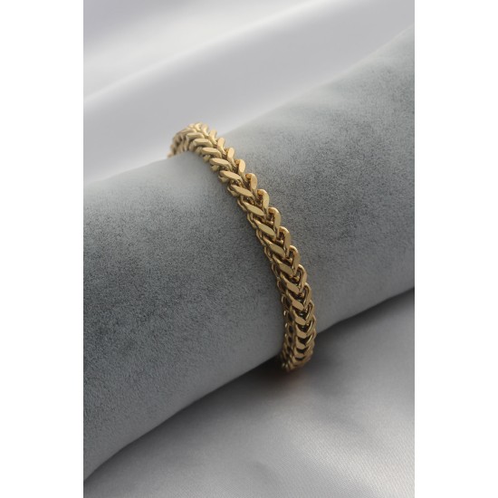 Çelik Gold Renk Kalın Zincir Model Kadın Bileklik Çelik Gold Renk Kalın Zincir Model Kadın Bileklik