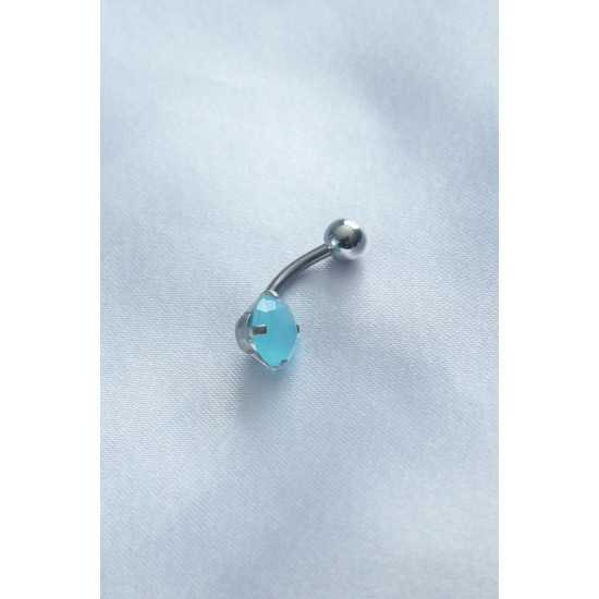 316L Cerrahi Çelik Mavi Taşlı Göbek Piercing 316L Cerrahi Çelik Mavi Taşlı Göbek Piercing