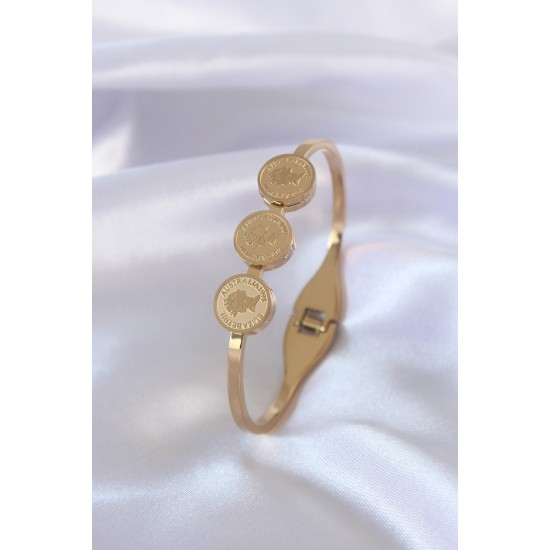 316L Çelik Gold Renk Elizabeth İşleme Kadın Kelepçe 316L Çelik Gold Renk Elizabeth İşleme Kadın Kelepçe