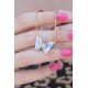 316L Çelik Gold Renk Kristal Kelebek Model Kadın Kolye 316L Çelik Gold Renk Kristal Kelebek Model Kadın Kolye