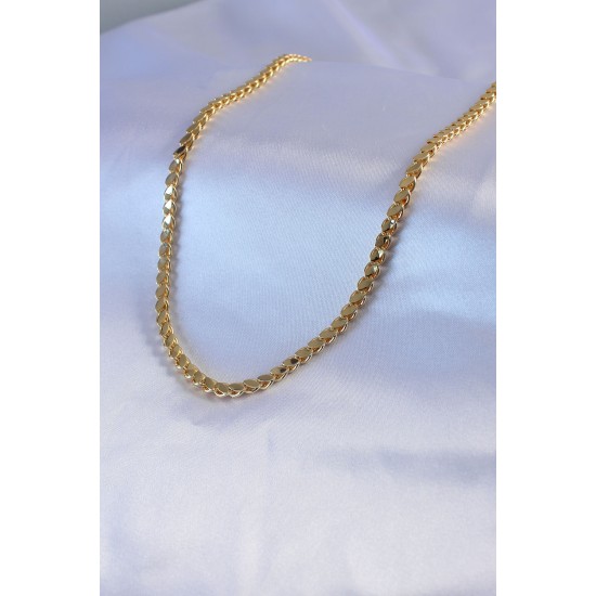 316L Çelik Gold Renk 60 cm Arpa Zincir Model Kadın Kolye 316L Çelik Gold Renk 60 cm Arpa Zincir Model Kadın Kolye