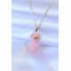 316L Çelik Gold Renk Kristal Pembe Taş Model Kadın kolye 316L Çelik Gold Renk Kristal Pembe Taş Model Kadın kolye