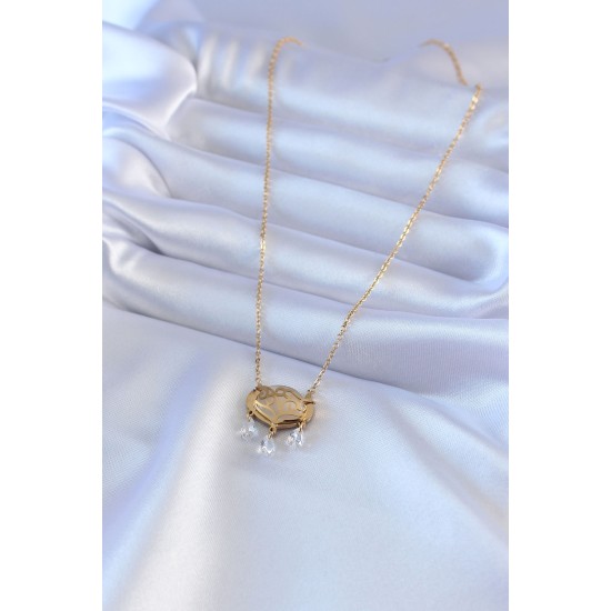 316L Çelik Gold Renk Lotus Model Zirkon Taşlı Kadın Kolye 316L Çelik Gold Renk Lotus Model Zirkon Taşlı Kadın Kolye
