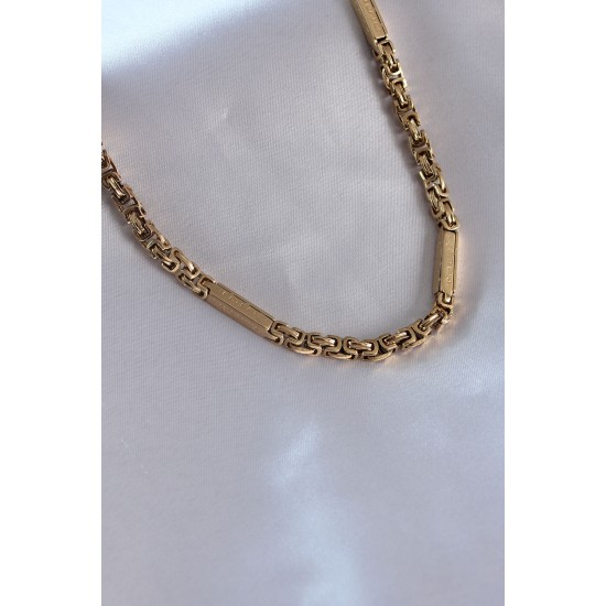 316L Çelik Gold renk Kral Zincir Renk İşleme Detay Erkek Kolye 316L Çelik Gold renk Kral Zincir Renk İşleme Detay Erkek Kolye