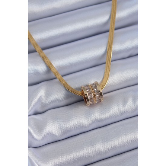 316L Çelik Gold Renk İtalyan Zincir Model Zirkon Taşlı Kadın Kolye 316L Çelik Gold Renk İtalyan Zincir Model Zirkon Taşlı Kadın Kolye