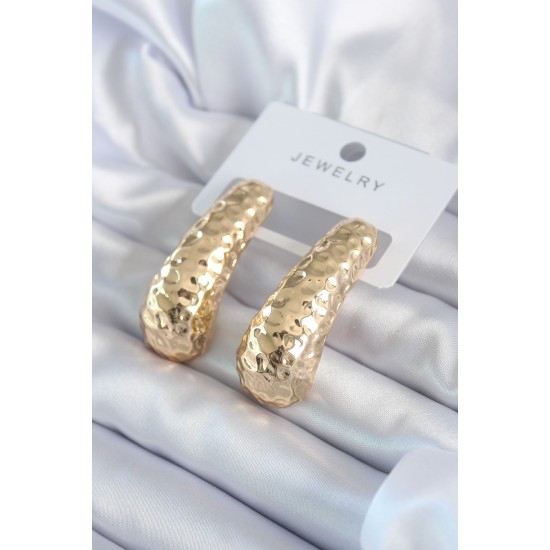Gold Renk İşleme Detay Pirinç Kadın Küpe Gold Renk İşleme Detay Pirinç Kadın Küpe