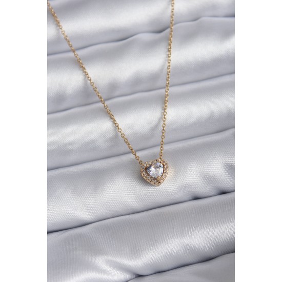 316L Çelik Zincir Gold Renk Charm Kadın Kolye 316L Çelik Zincir Gold Renk Charm Kadın Kolye