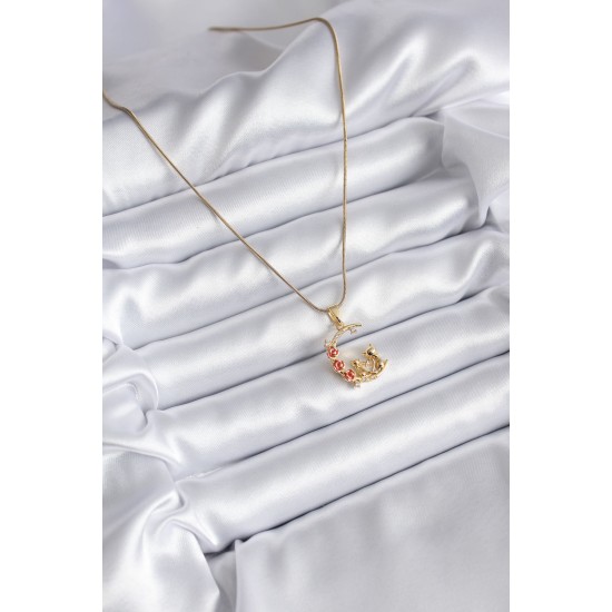 316L Çelik Gold Renk Hilal Kedi Model Zirkon Taşlı Detay Kadın Kolye 316L Çelik Gold Renk Hilal Kedi Model Zirkon Taşlı Detay Kadın Kolye