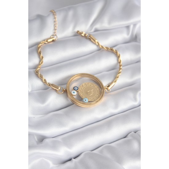 Açılabilir 316L Çelik Gold Renk Burgu Zincir Fanus Çeyrek Model Kadın Bileklik Açılabilir 316L Çelik Gold Renk Burgu Zincir Fanus Çeyrek Model Kadın Bileklik