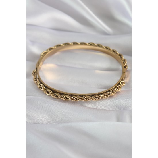316L Çelik Gold Renk Burgu Zincir Model Kadın Kelepçe 316L Çelik Gold Renk Burgu Zincir Model Kadın Kelepçe