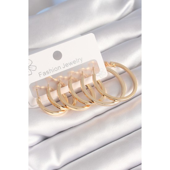 Pirinç Gold Renk İnci Halka Model Kadın Küpe Seti Pirinç Gold Renk İnci Halka Model Kadın Küpe Seti