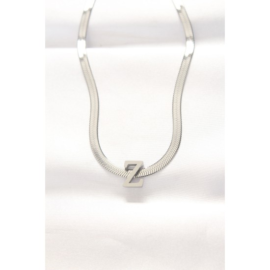 316L Çelik Z Harfli Silver Renk İtalyan Zincirli Kolye 316L Çelik Z Harfli Silver Renk İtalyan Zincirli Kolye