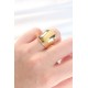 Gold Renk Ayarlanabilir Kavisli Ayna Yüzük Gold Renk Ayarlanabilir Kavisli Ayna Yüzük