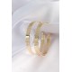 Pirinç Gold Renk Tırtıklı Halka Küpe Pirinç Gold Renk Tırtıklı Halka Küpe
