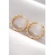 Pirinç Gold Renk Zincir Model Halka Küpe Pirinç Gold Renk Zincir Model Halka Küpe