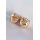 Pirinç Gold Renk İçi Boş Minimal Topçuk Küpe Pirinç Gold Renk İçi Boş Minimal Topçuk Küpe