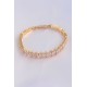 Vip Seri Pirinç Pembe Zirkon Taşlı Gold Renk Baget Model Bileklik Vip Seri Pirinç Pembe Zirkon Taşlı Gold Renk Baget Model Bileklik