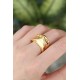 Pirinç Gold Renk Ayarlanabilir Kalın Ezme Yüzük Pirinç Gold Renk Ayarlanabilir Kalın Ezme Yüzük