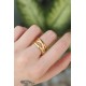 Pirinç Gold Renk Ayarlanabilir Sarmal Yüzük Pirinç Gold Renk Ayarlanabilir Sarmal Yüzük