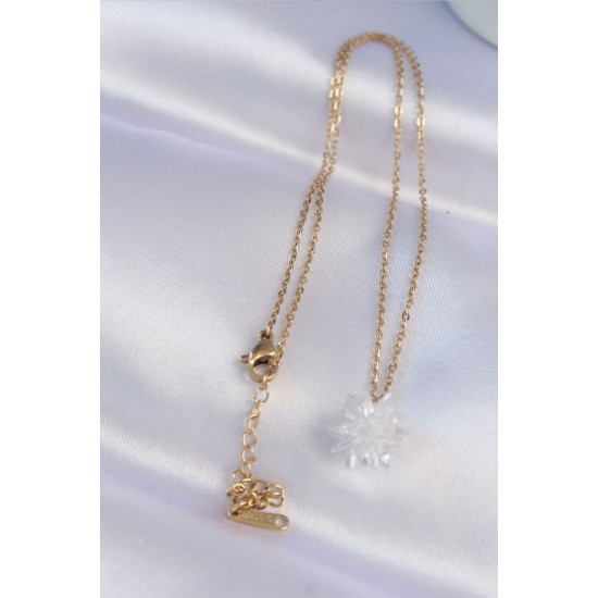 316L Çelik Zincir Gold Renk Lotus Kolye 316L Çelik Zincir Gold Renk Lotus Kolye