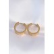 316L Çelik Gold Renk Zirkon Taşlı Model Halka Küpe 316L Çelik Gold Renk Zirkon Taşlı Model Halka Küpe
