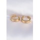 316L Çelik Gold Renk Zirkon Taşlı Model Halka Küpe 316L Çelik Gold Renk Zirkon Taşlı Model Halka Küpe