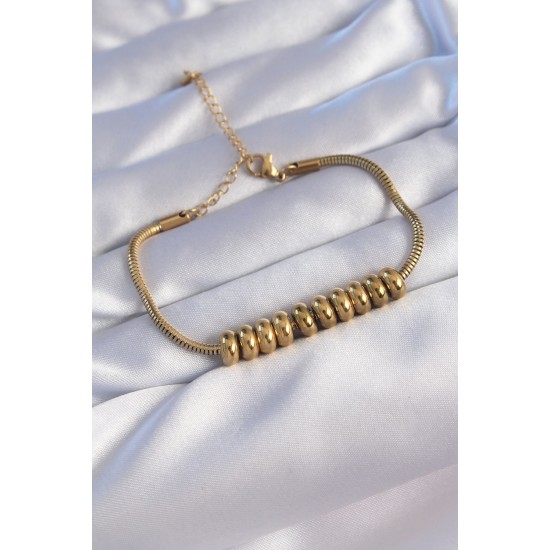 316L Çelik Gold Renk Oval Figürlü Bileklik 316L Çelik Gold Renk Oval Figürlü Bileklik